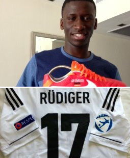 Kam bei der EM kurz zum Einsatz: Antonio Rüdiger /?proxy=REDAKTION/News/2012-2013/Toni_EM_Israel_Schnappschuss_Trikot_Schuh_255x310.jpg