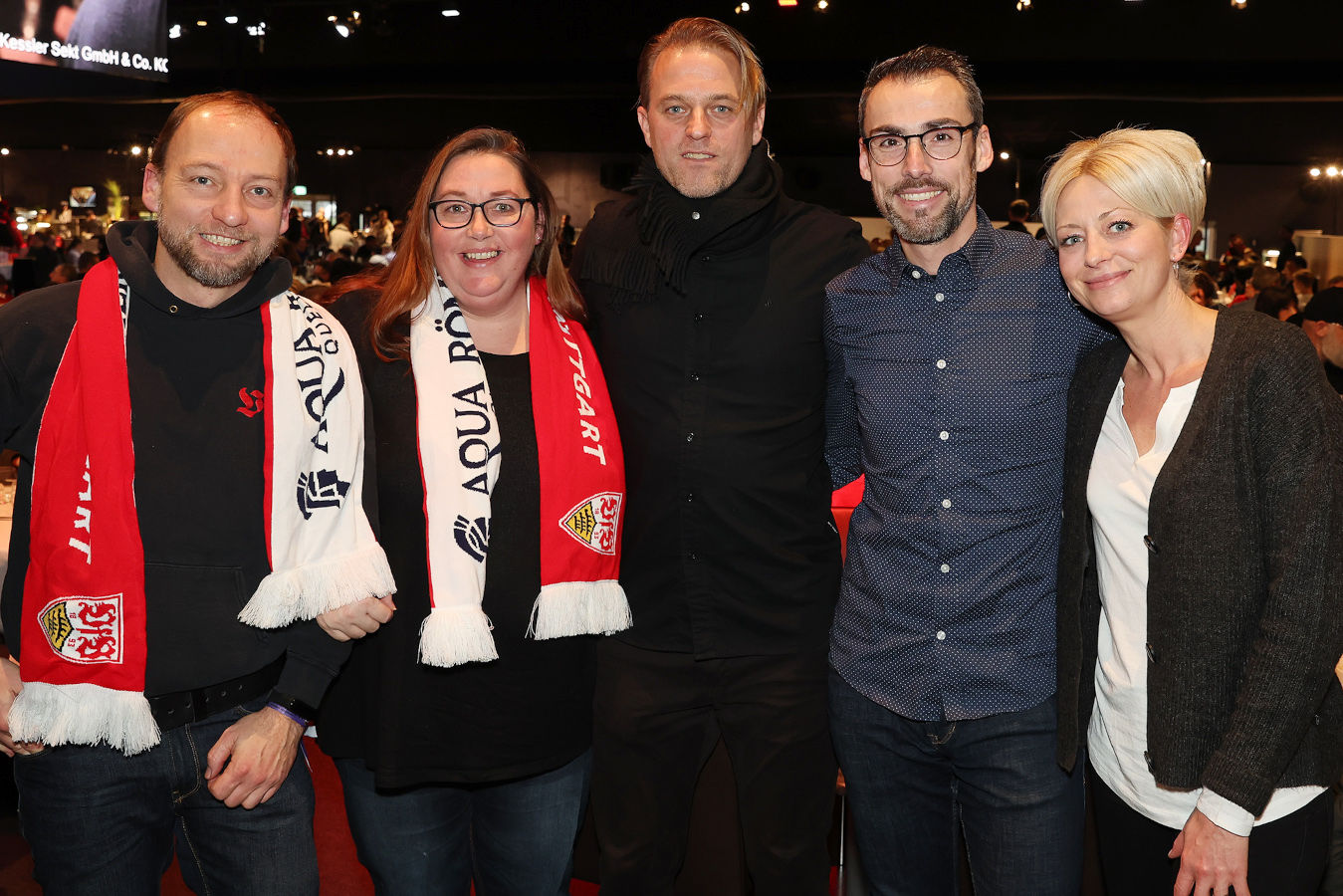 Herr und Frau Butsch (aquaRömer), Timo Hildebrand und Herr und Frau Balazsi (aquaRömer). (Foto: Wolfgang List)