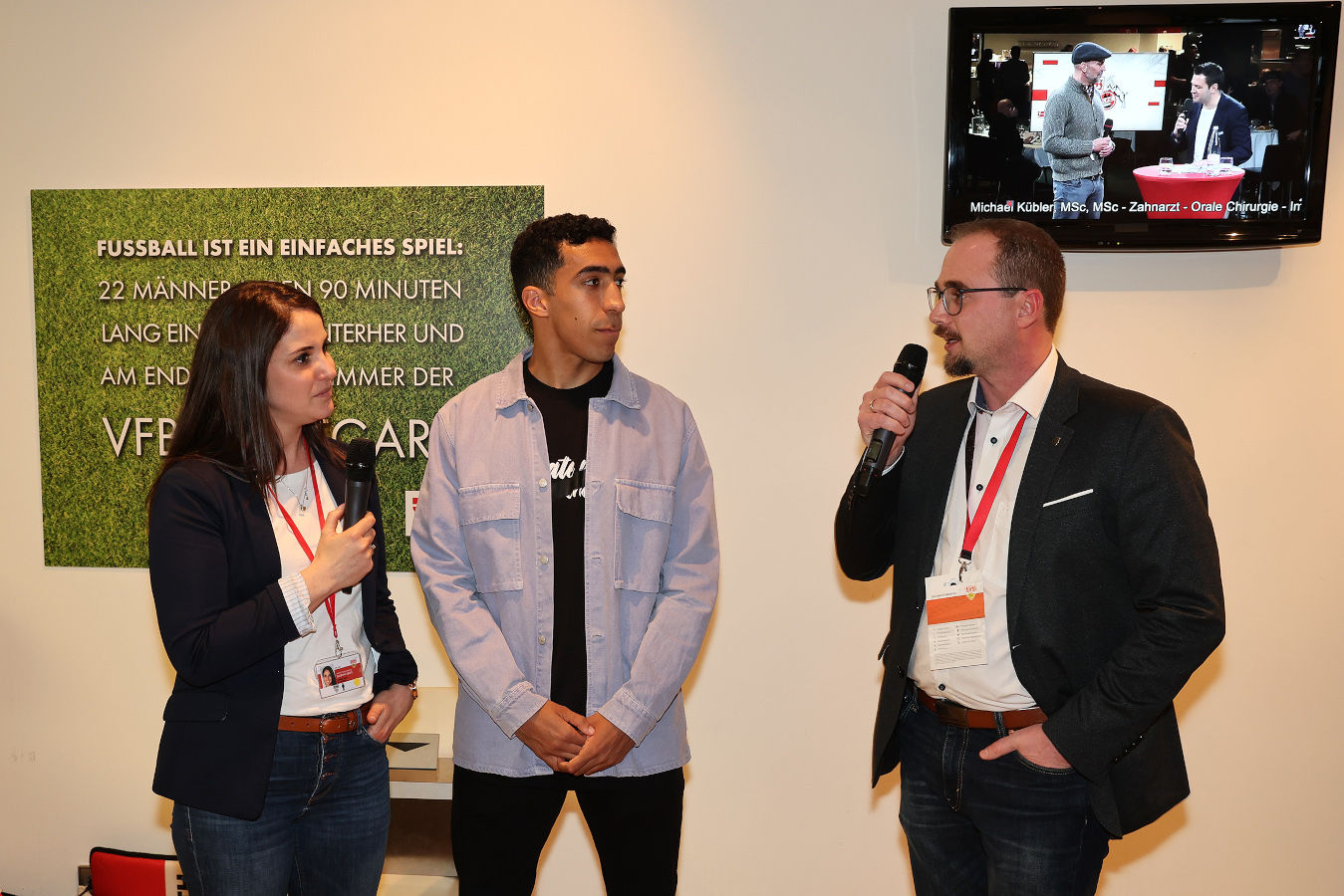 Ludmila Fraia, Tiago Tomás und André Gröbner (WÜRTH). (Foto: Wolfgang List) 