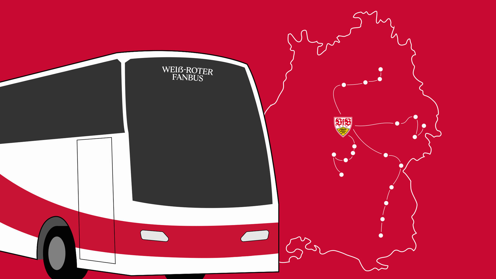 Weiß-roter Fanbus: Gemeinsam zum Heimspiel