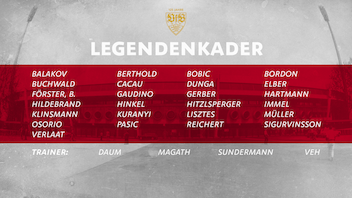 VfB Legenden auf dem Spielfeld vereint
