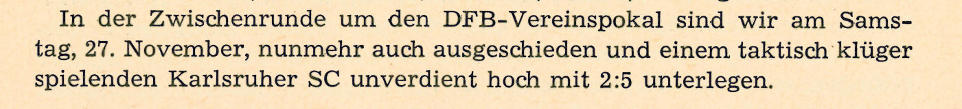 27.11.1954 (Viertelfinale): VfB Stuttgart - Karlsruher SC 2:5 (1:4)