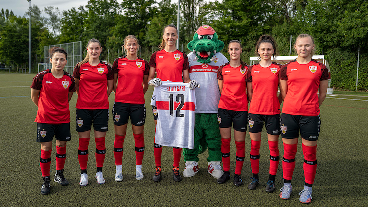 Unsere Neuzugänge v.l.n.r.: Anja Selensky, Celine Philipp, Hanna Birkner, Nadine Steiner, Jessica Knaus, Svea Fleischmann, Chiara Marziniak (es fehlen: Besarta Leci, Katharina Baumann)