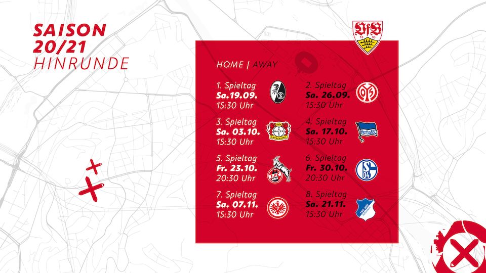 Vfb Stuttgart Terminierung Bundesliga Spieltage 1 8