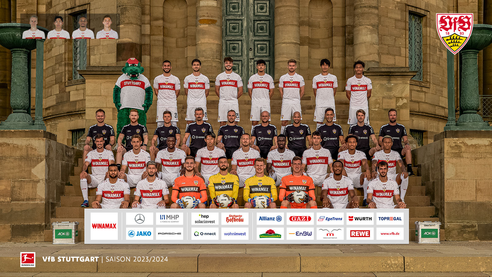 VfB Stuttgart Mannschaftsfoto 23/24 Grabkapelle