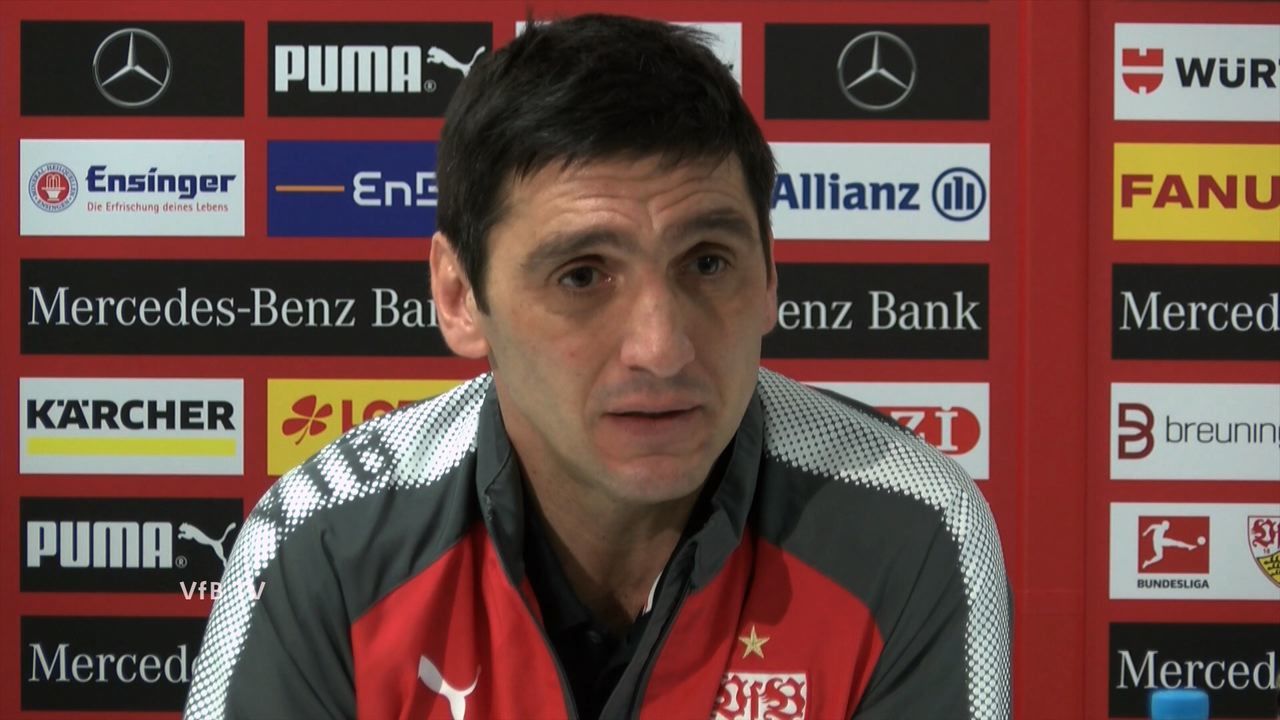 Die VfB PK vor dem Spiel gegen Eintracht Frankfurt