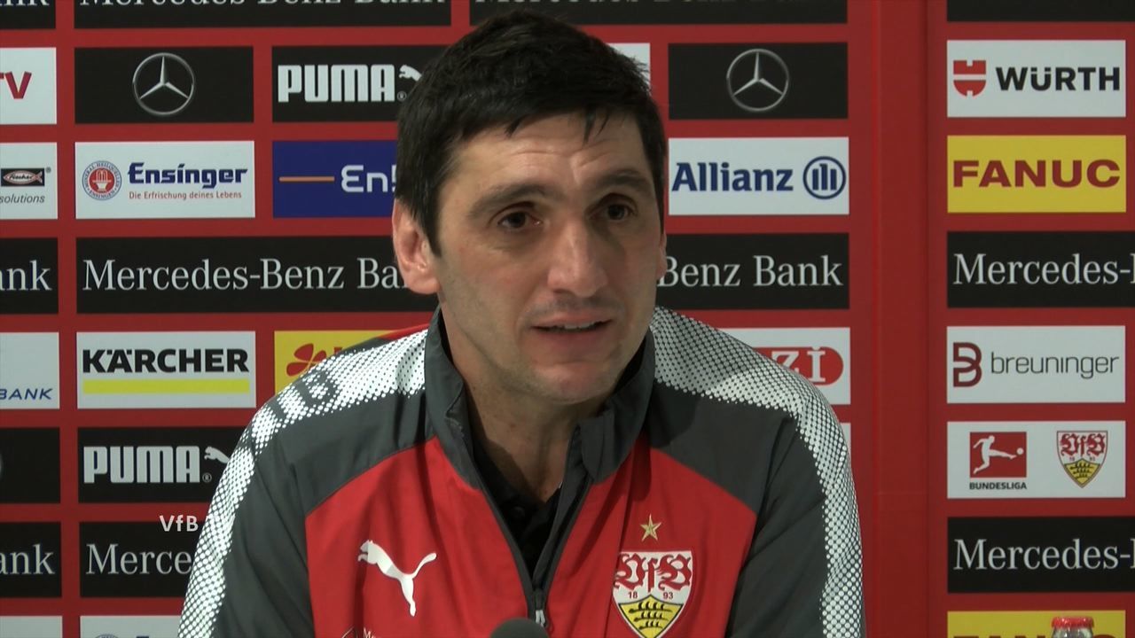 Die VfB Pressekonferenz vor dem Spiel in Köln