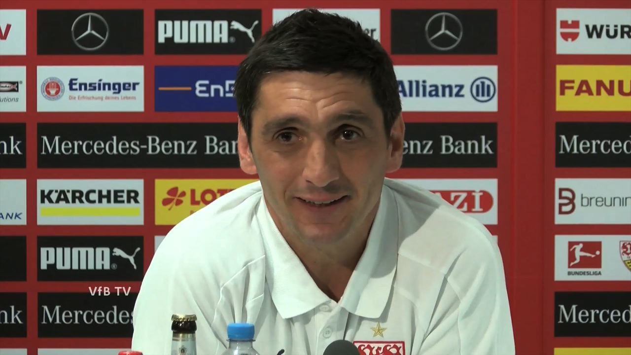 Die VfB Pressekonferenz vor dem Leverkusen-Spiel