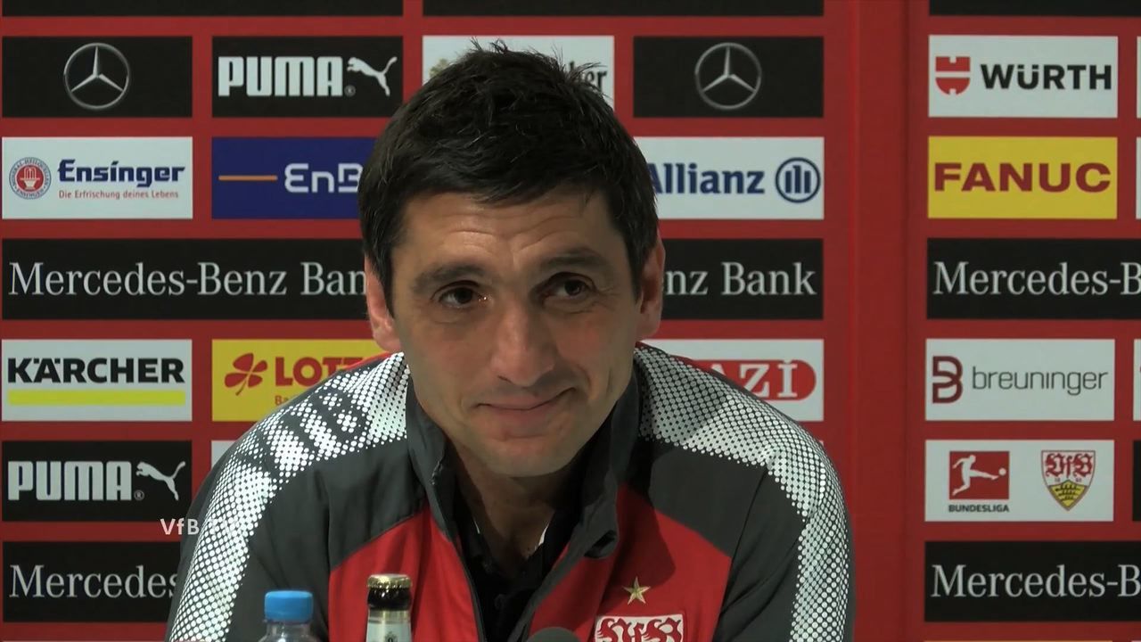 Die VfB Pressekonferenz vor dem Spiel in München