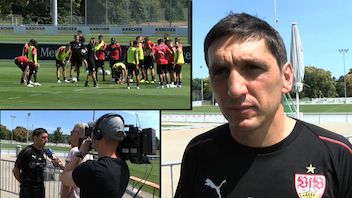 VfB Chefcoach Tayfun Korkut zum Trainingsstart 18/19