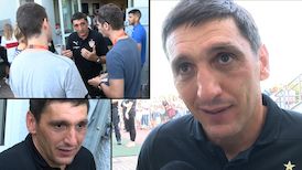 VfB Chefcoach Tayfun Korkut nach dem Spiel gegen Real Sociedad