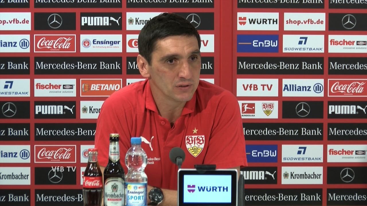 Die Pressekonferenz vor dem Spiel gegen Werder Bremen