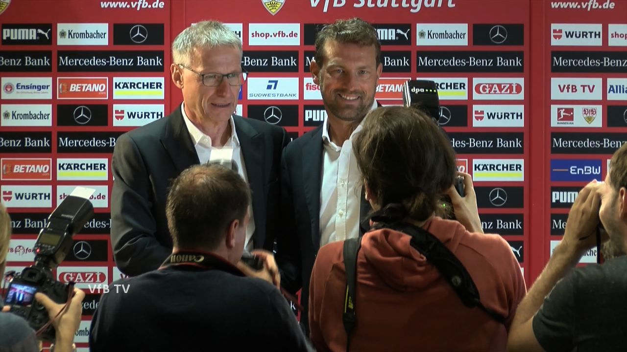 Die Präsentation von VfB Cheftrainer Markus Weinzierl