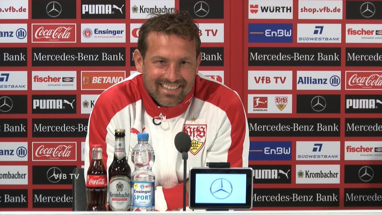 Die VfB PK vor dem Spiel gegen Borussia Dortmund