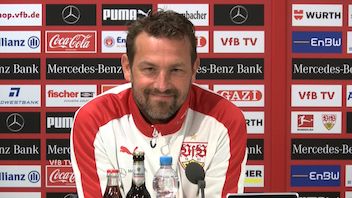 Die VfB Pressekonferenz vor dem Spiel in Nürnberg