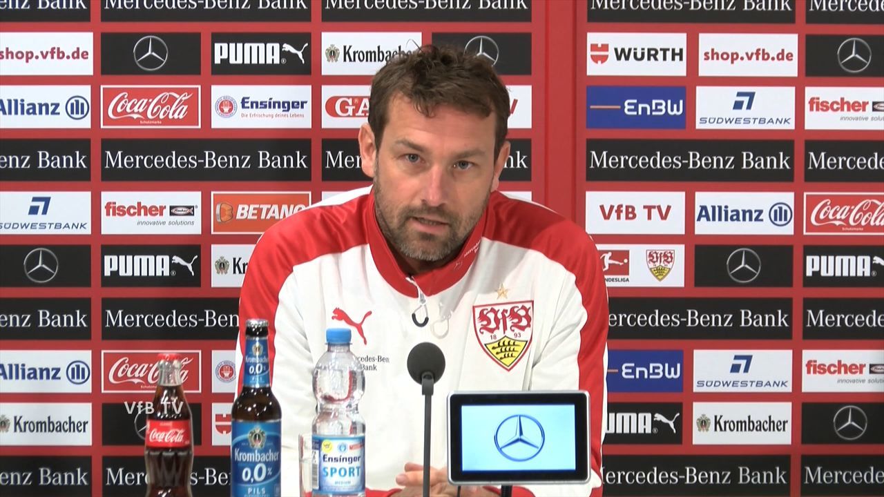 Die VfB Pressekonferenz vor dem Hertha-Spiel