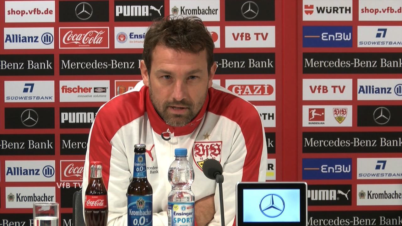 Die Pressekonferenz vor dem Spiel gegen Schalke