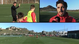 Das erste Training in La Manga mit Berkay Özcan