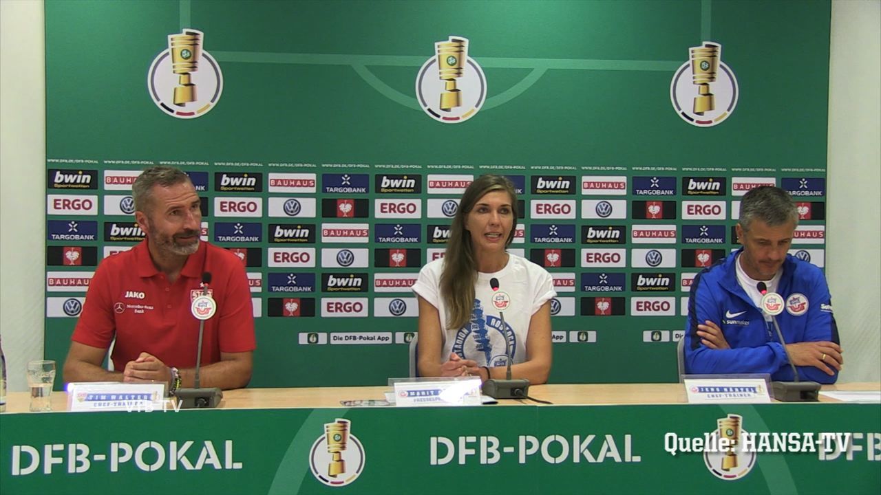 Die Pressekonferenz nach dem Pokalspiel