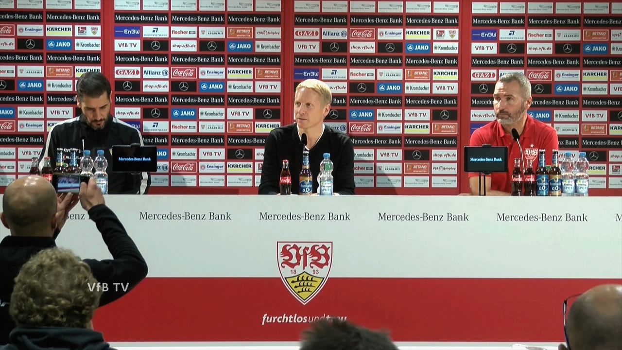 Pressekonferenz: VfB Stuttgart - Dynamo Dresden