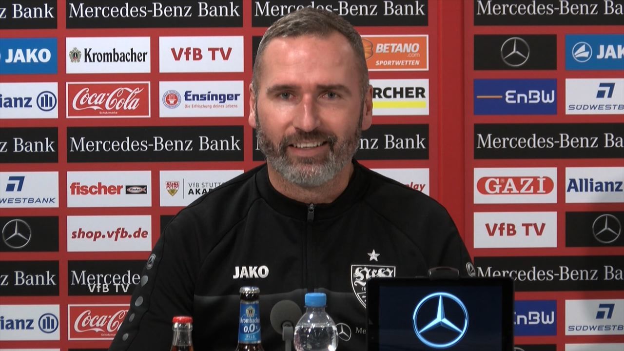Die PK vor dem Derby gegen den KSC