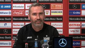 Die VfB Pressekonferenz vor dem Spiel in Hannover