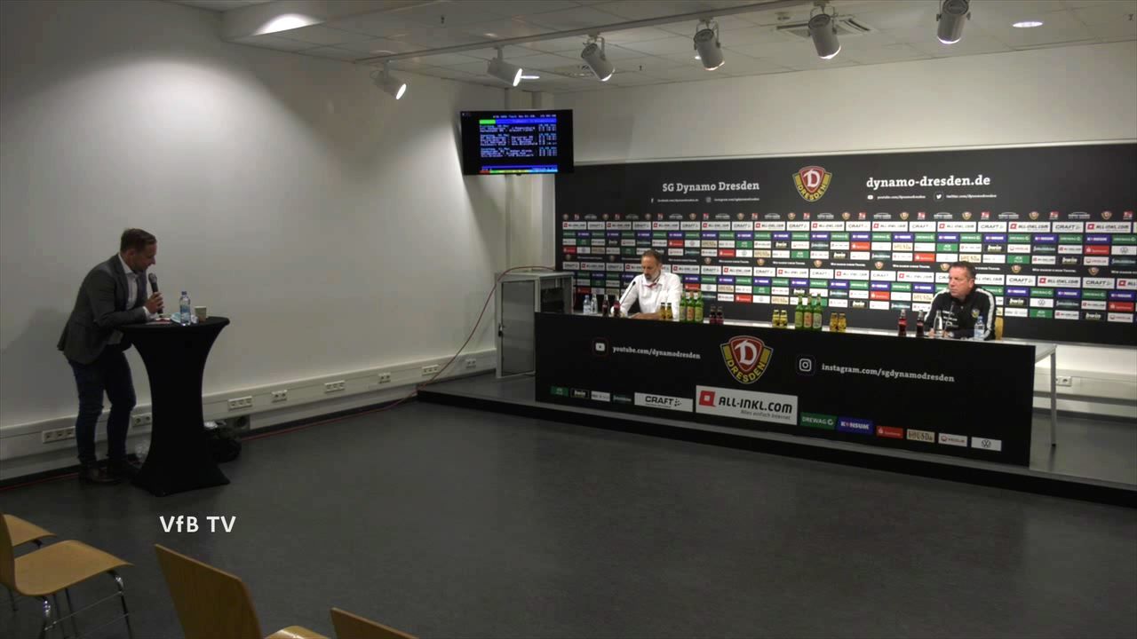 Pressekonferenz: Dynamo Dresden - VfB Stuttgart