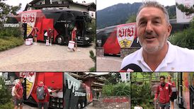 Die Ankunft im Trainingslager in Kitzbühel