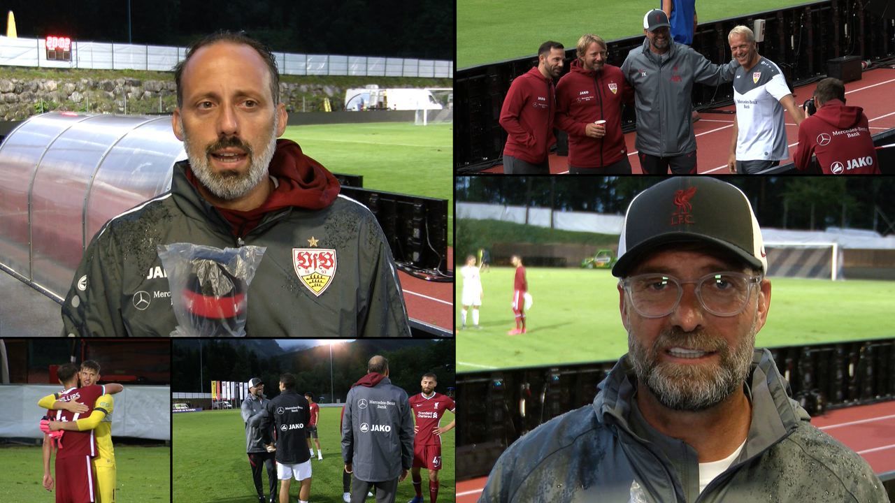 Pellegrino Matarazzo und Jürgen Klopp nach dem Testspiel