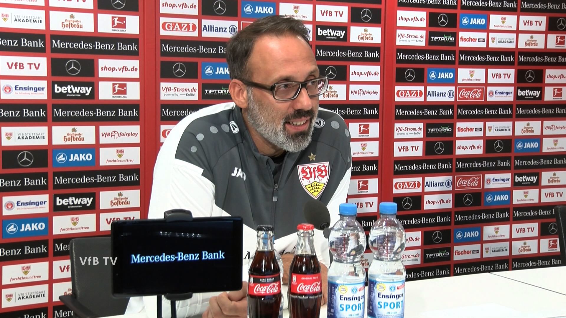 Die virtuelle Presserunde vor dem Heimspiel gegen Köln