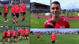 Der Warm-Up zum Testspiel-Doppelpack mit Erik Thommy