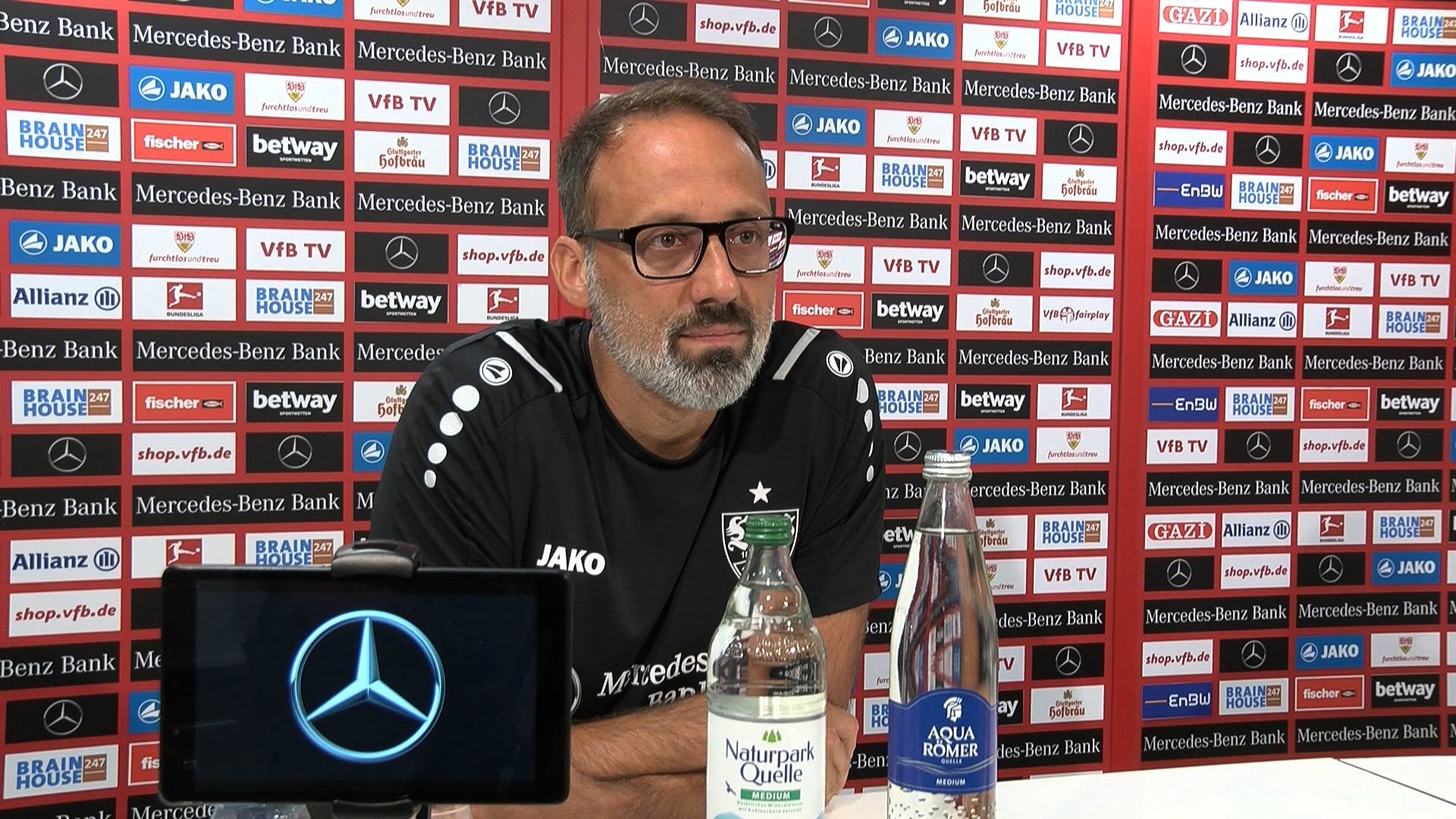 Die VfB-PK vor dem Spiel im DFB-Pokal beim BFC Dynamo