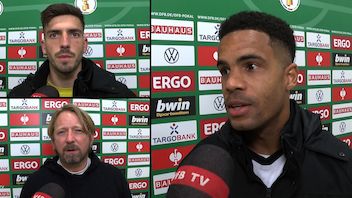 Die Interviews nach dem DFB-Pokalspiel gegen Köln