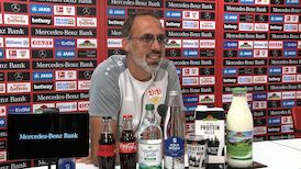 Die Pressekonferenz vor dem DFB-Pokalspiel in Dresden