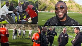 Überraschungsbesuch am vierten Marbella-Tag: Arthur Boka