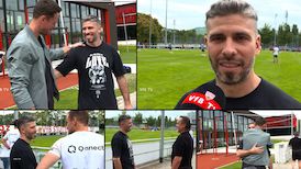 Überraschungsgast am Trainingsplatz: Emiliano Insúa