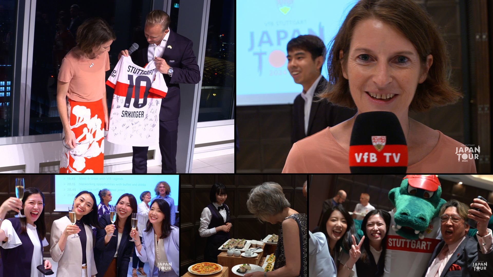 Das VfB Welcome Dinner über den Dächern von Osaka!