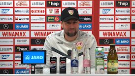Die VfB PK vor dem Spiel bei Borussia Dortmund