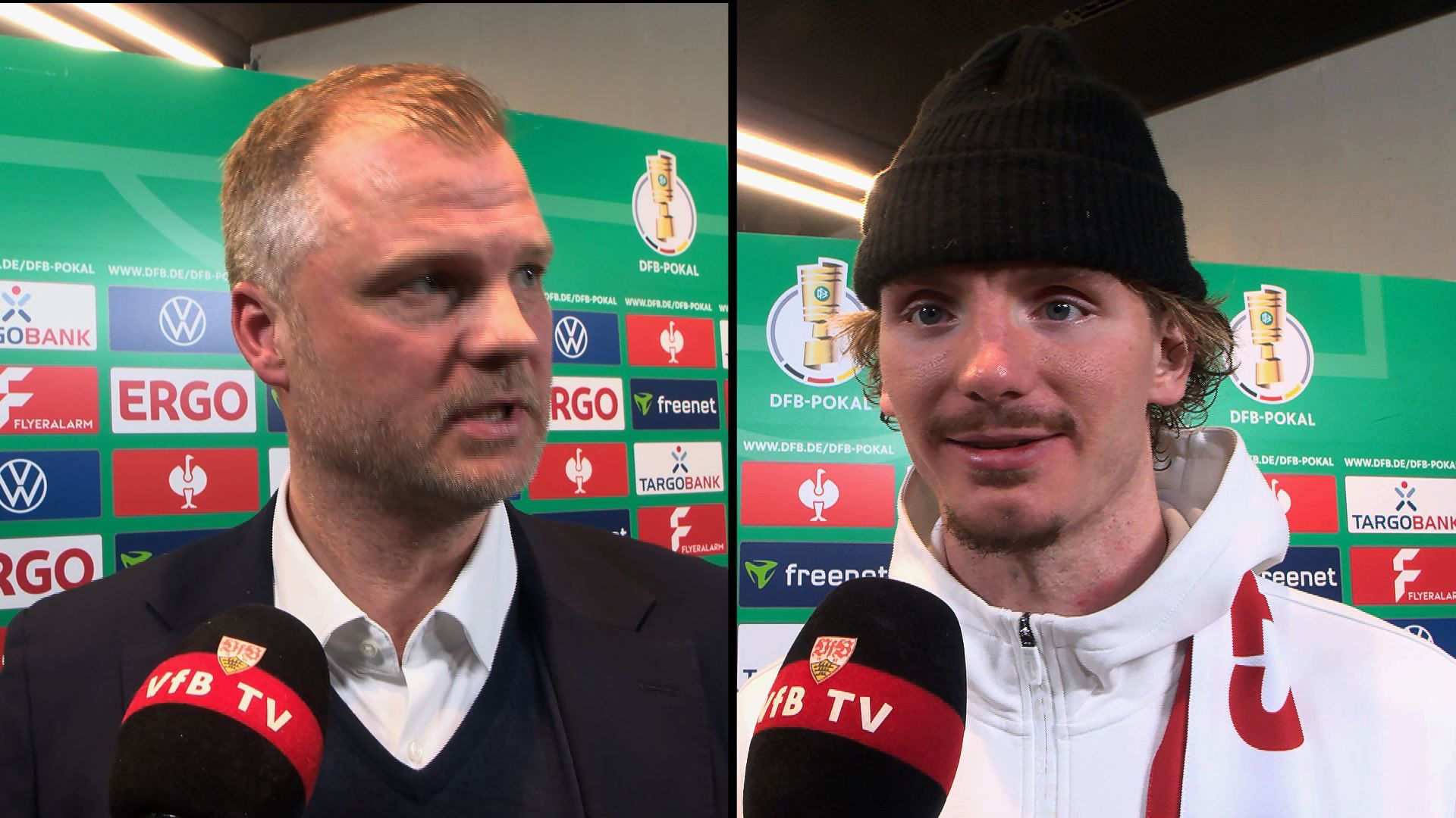 Die Interviews zum Pokal-Halbfinale gegen Leipzig