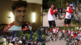 Rad statt Rasen: Der VfB Tross erkundet das Tegernseer Tal auf dem Bike
