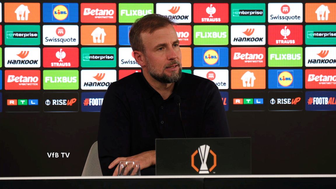 Die VfB-PK nach dem Spiel gegen Feyenoord Rotterdam