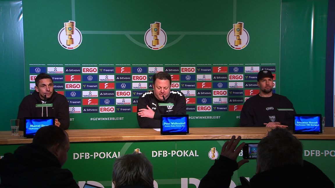 Pressekonferenz: DFB-Pokal Holstein Kiel - VfB Stuttgart