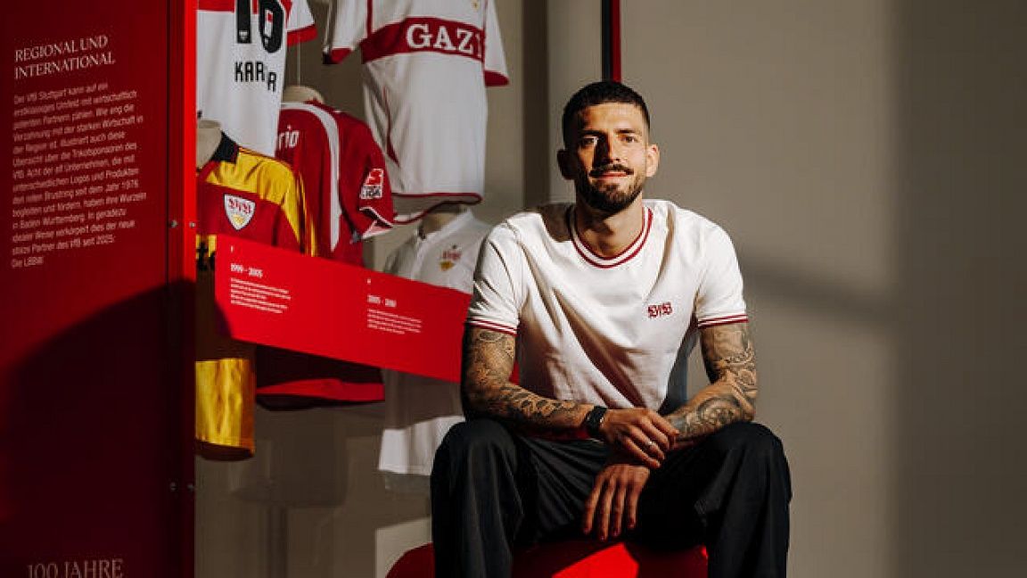 Mit Fabian Bredlow bei der Trikot-Ausstellung