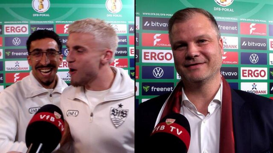 Die Interviews nach dem Halbfinale im DFB-Pokal