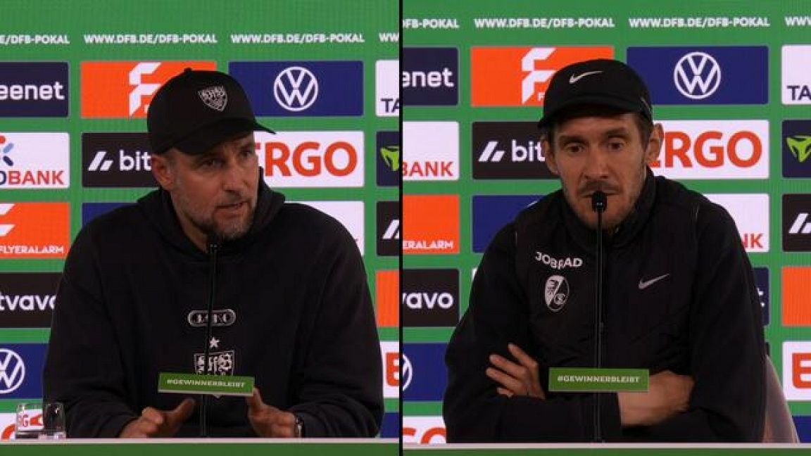 Pressekonferenzen: DFB-Pokal VfB Stuttgart - SC Freiburg