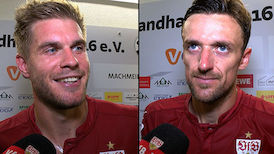 Interviews nach dem Spiel in Sandhausen